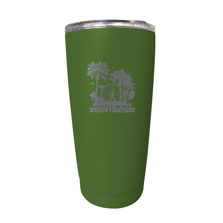 Myrtle Beach South Carolina Laser Etched Souvenir 16 oz Stainless Steel Insulated Tumbler Image 1