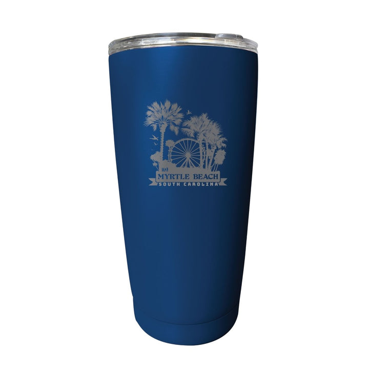 Myrtle Beach South Carolina Laser Etched Souvenir 16 oz Stainless Steel Insulated Tumbler Image 1