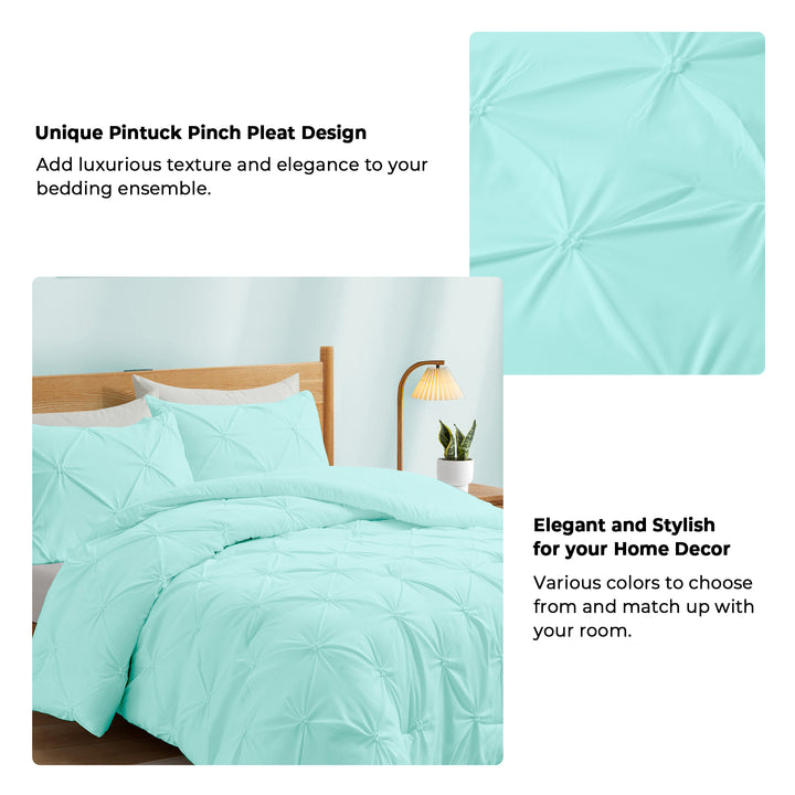 Pinch Pleat All Seasons Down Alternative Comforter Set Image 7