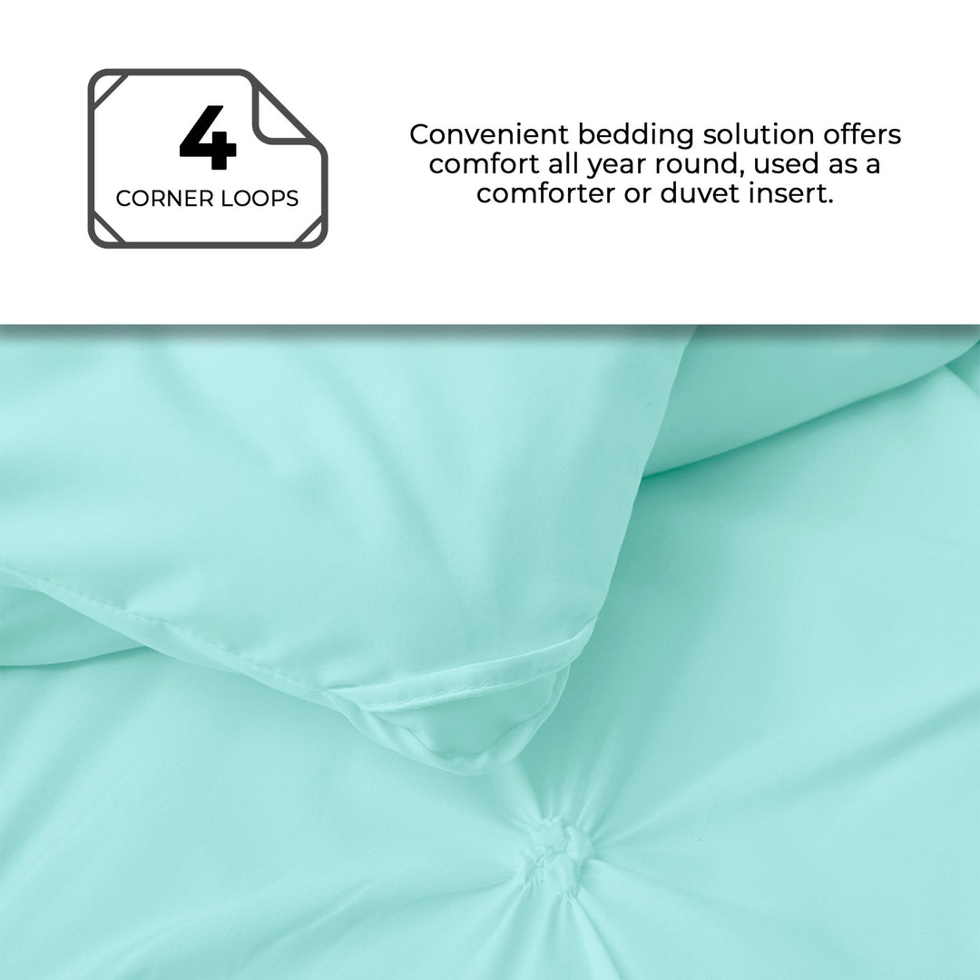 Pinch Pleat All Seasons Down Alternative Comforter Set Image 8