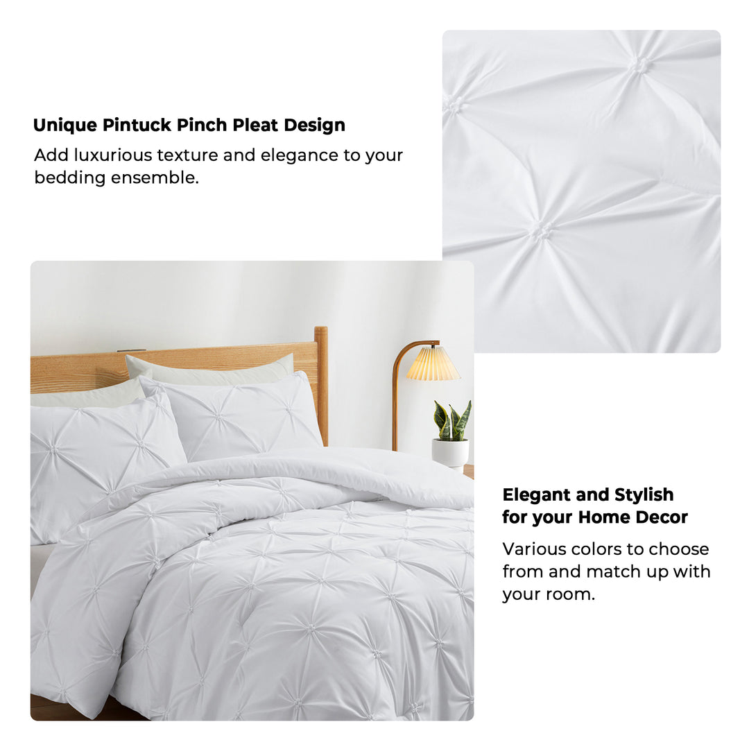 Pinch Pleat All Seasons Down Alternative Comforter Set Image 11