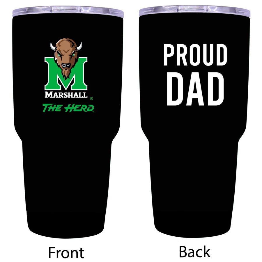 Marshall Thundering Herd 24oz Proud Dad Insulated Stainless Steel Tumbler Image 1