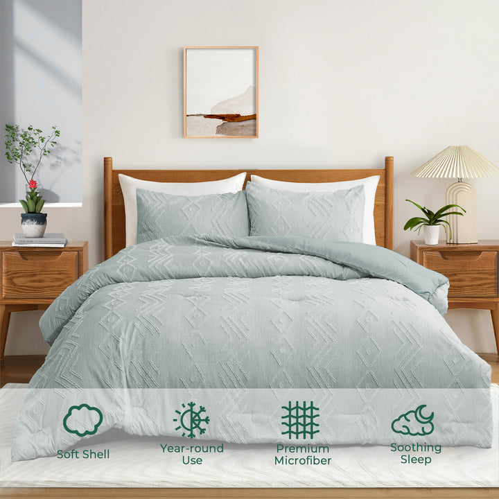 Soft Plush All Seasons Down Alternative Comforter Set with Shams Image 5