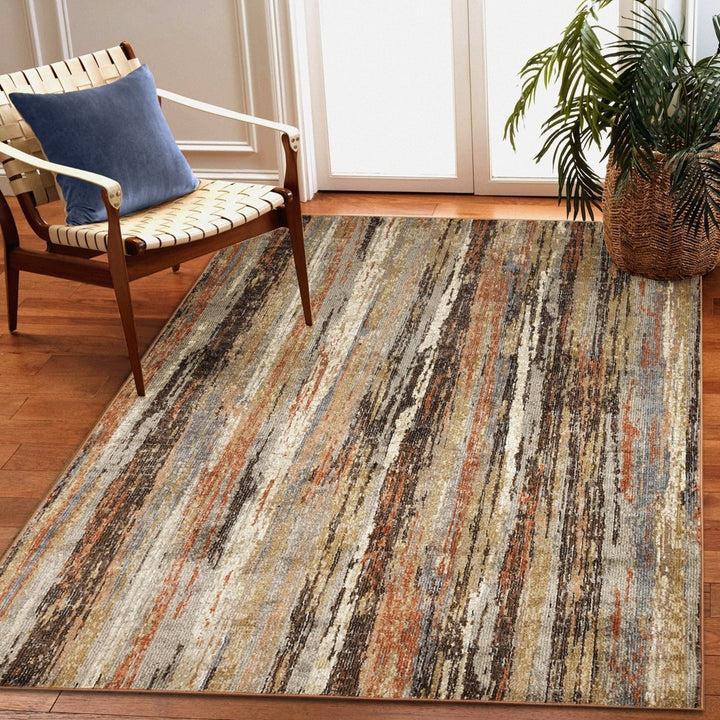 Liora Manne Ariana Brushstrokes Indoor Area Rug Earth Image 1