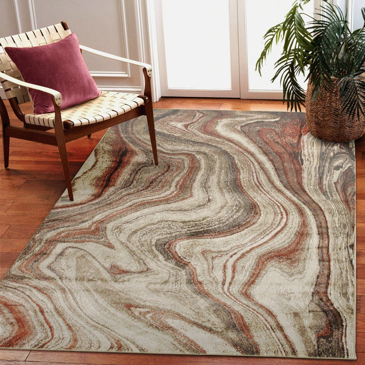 Liora Manne Ariana Marble Indoor Area Rug Warm Image 1