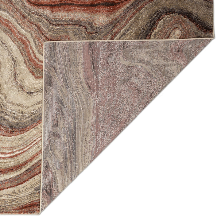 Liora Manne Ariana Marble Indoor Area Rug Red Grey Beige 100% Polypropylene 5x8 Image 5