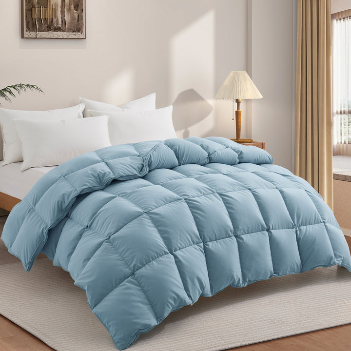 Puredown Goose Down Feather Fiber Comforter All-Season Duvet Insert Twin King Image 2