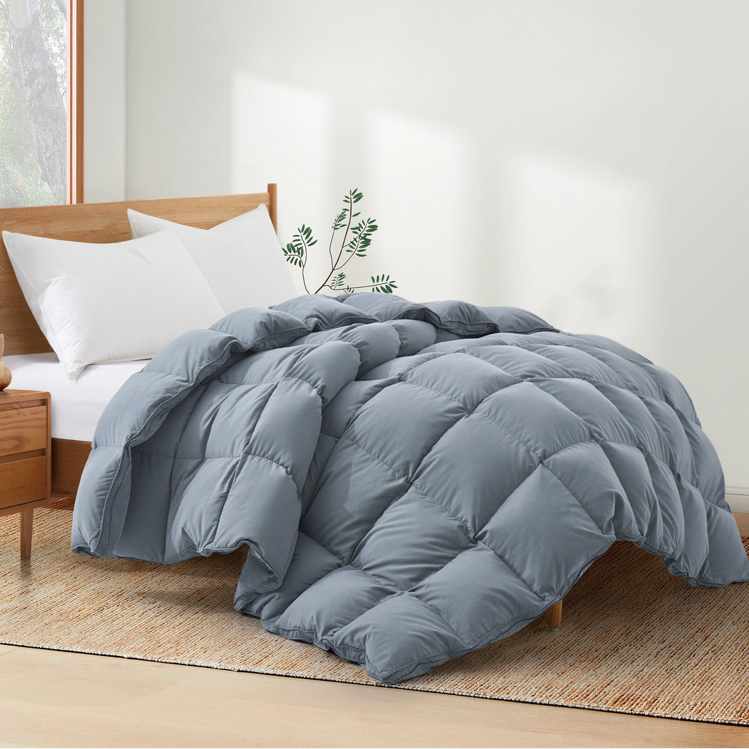 All-Season Goose Down Comforter Duvet Insert, Goose Down and Feather Fiber Fill Image 2