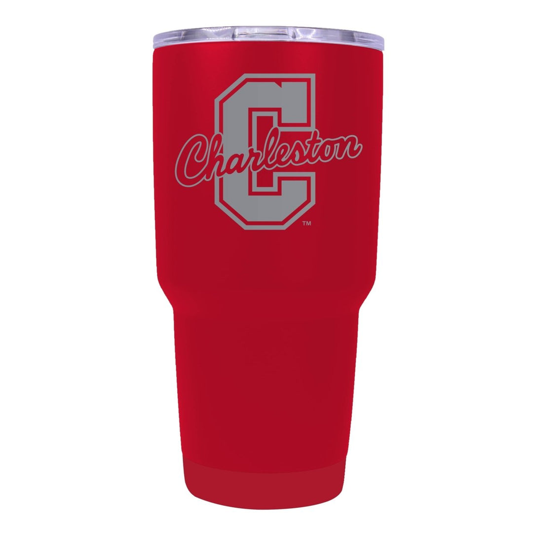 College of Charleston 24 oz Laser Engraved Stainless Steel Insulated Tumbler - Choose Your Color. Image 1