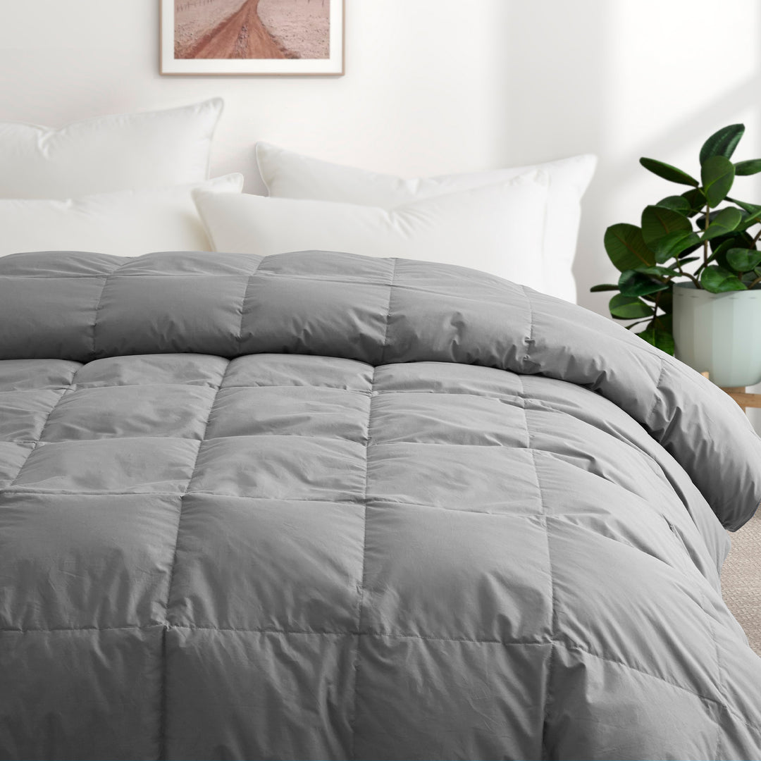 Puredown Organic Cotton Goose Down Comforter All Seasons Medium Warm Twin Queen King Image 3