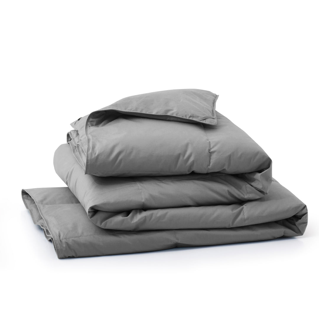 Goose Feathers Fiber Down Comforter Organic Cotton, Medium Warm All Seasons Duvet Insert Image 8