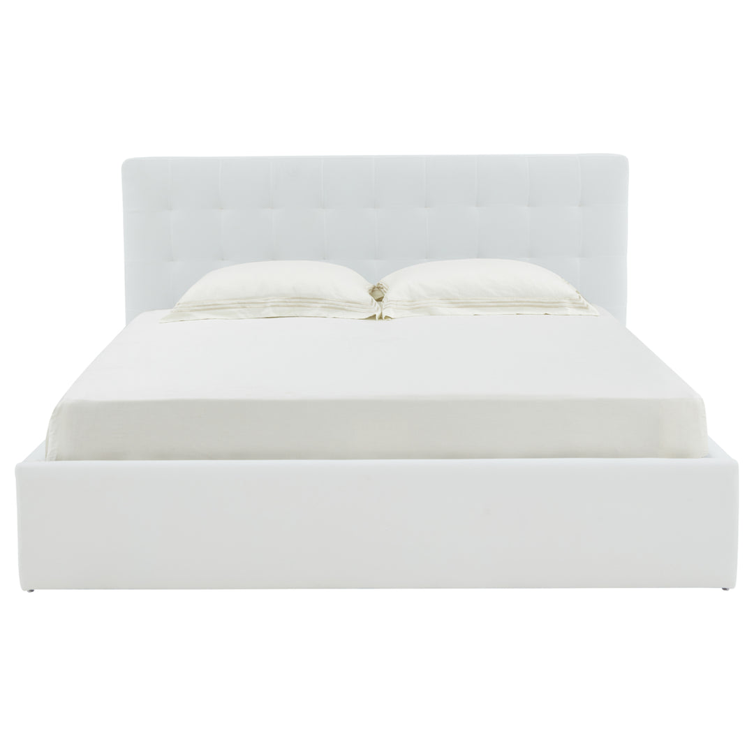 SAFAVIEH COUTURE ROSITA LOW PROFILE TUFTED BED Ivory Image 2