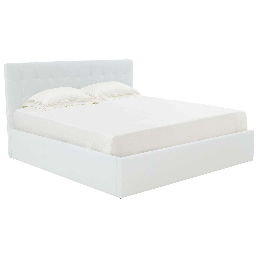 SAFAVIEH COUTURE ROSITA LOW PROFILE TUFTED BED Ivory Image 3