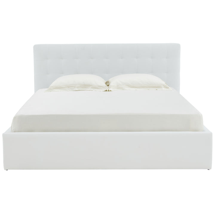 SAFAVIEH COUTURE ROSITA LOW PROFILE TUFTED BED Ivory Image 2