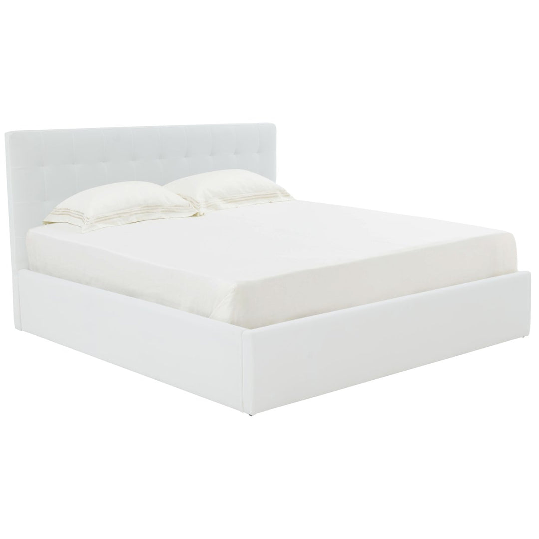 SAFAVIEH COUTURE ROSITA LOW PROFILE TUFTED BED Ivory Image 3