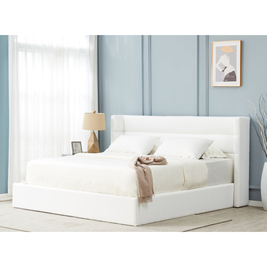 SAFAVIEH COUTURE OLIVIANNA LOW PROFILE BED Ivory Image 1