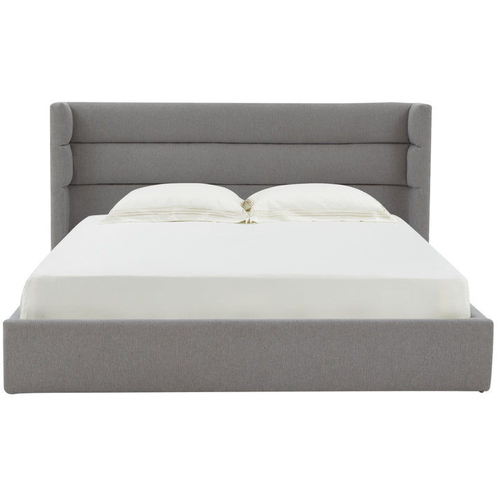 SAFAVIEH COUTURE OLIVIANNA LOW PROFILE BED Light Grey Image 2