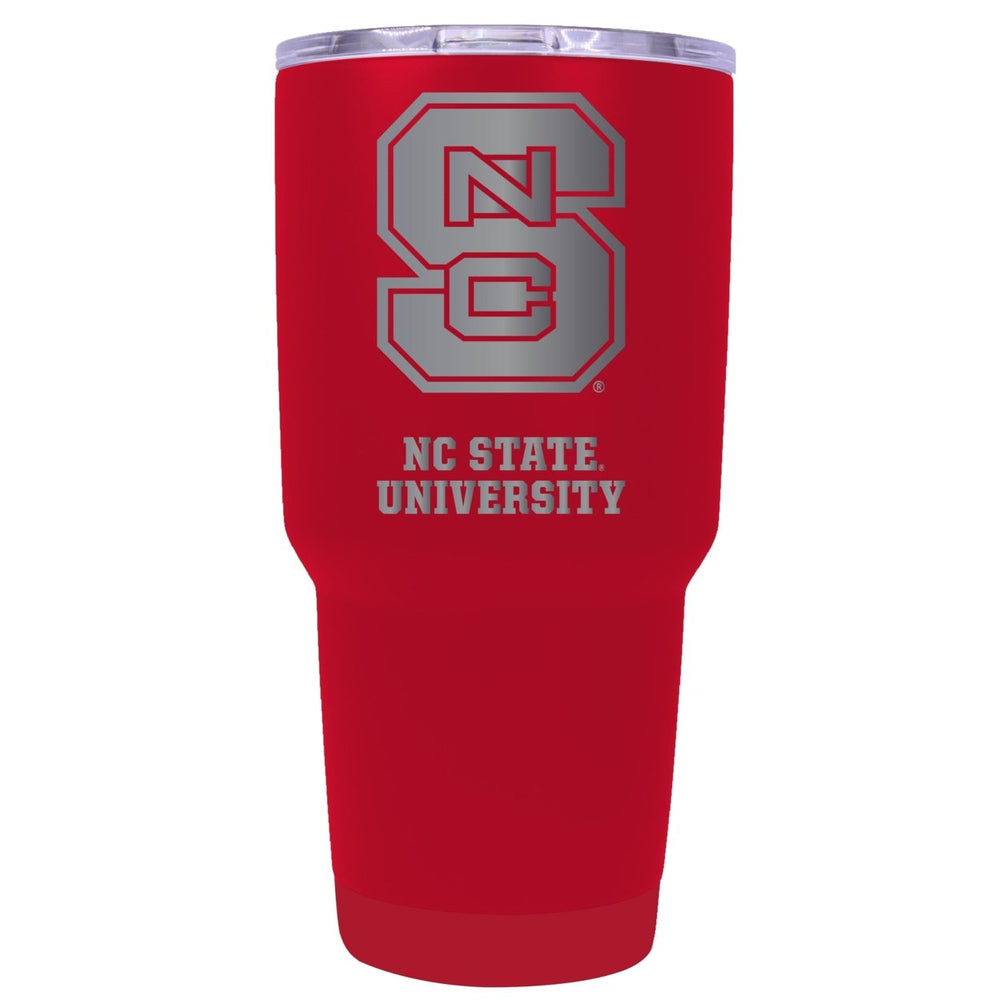 NC State Wolfpack Premium Laser Engraved Tumbler - 24oz Stainless Steel Insulated Mug Choose Your Color. Image 2