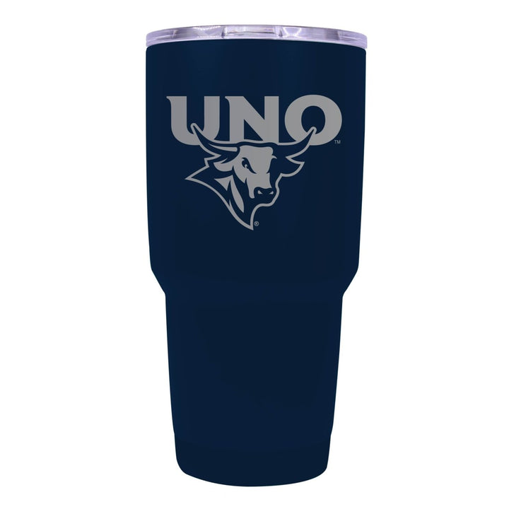 Nebraska at Omaha 24 oz Laser Engraved Stainless Steel Insulated Tumbler - Choose Your Color. Image 1