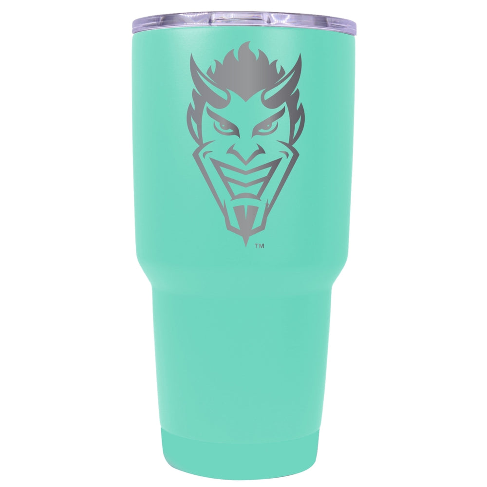 Northwestern State Demons 24 oz Laser Engraved Stainless Steel Insulated Tumbler - Choose Your Color. Image 2
