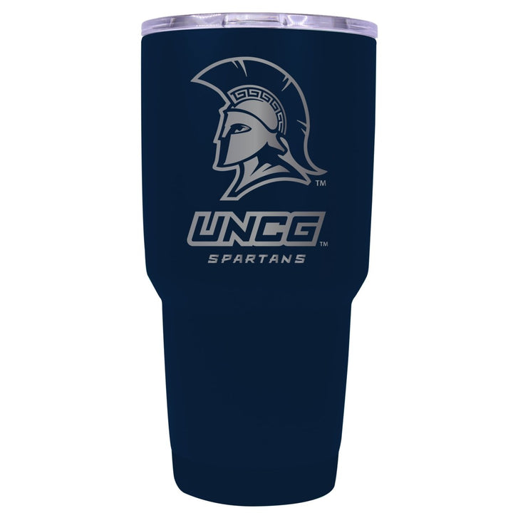 North Carolina Greensboro Spartans 24 oz Laser Engraved Stainless Steel Insulated Tumbler - Choose Your Color. Image 1