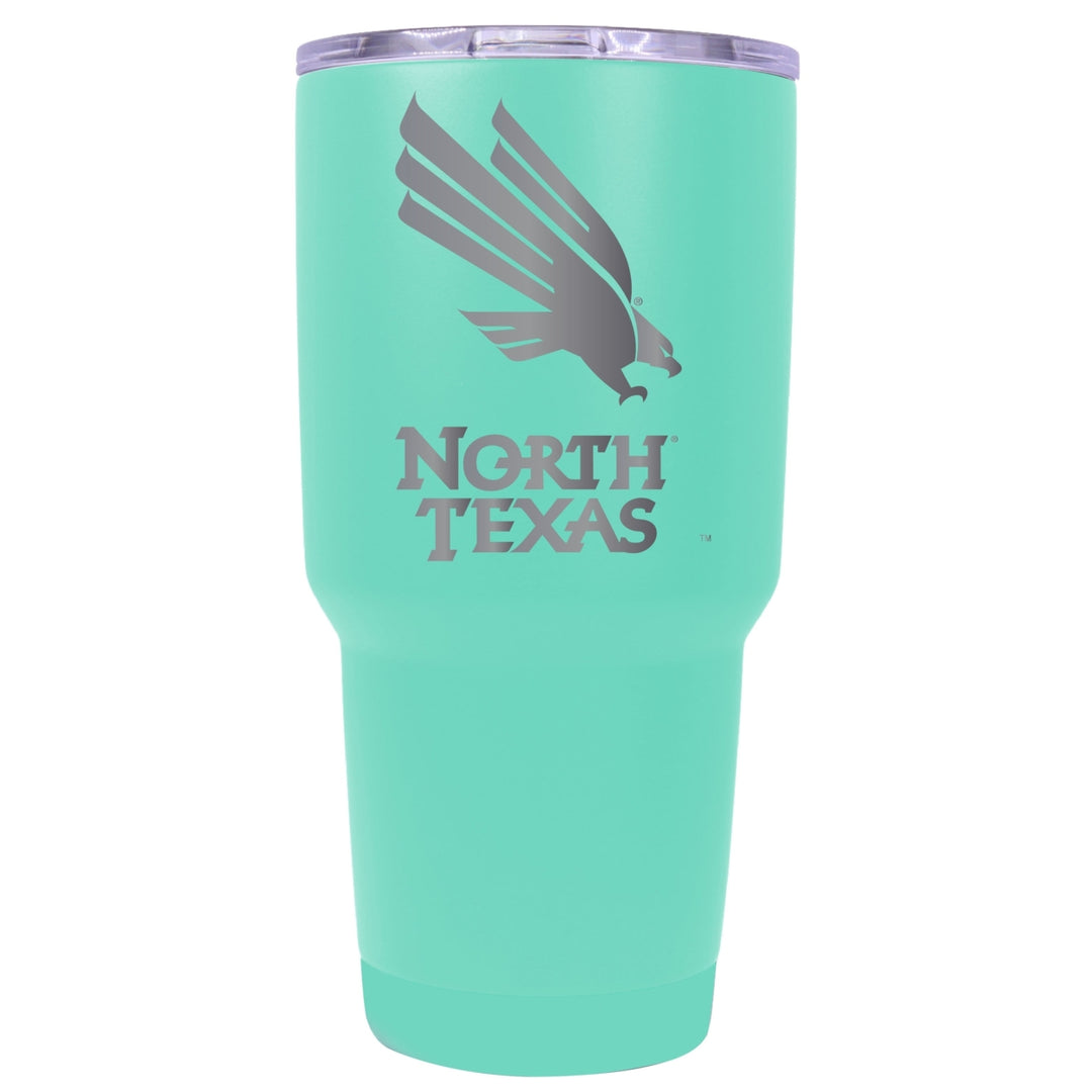 North Texas 24 oz Laser Engraved Stainless Steel Insulated Tumbler - Choose Your Color. Image 2