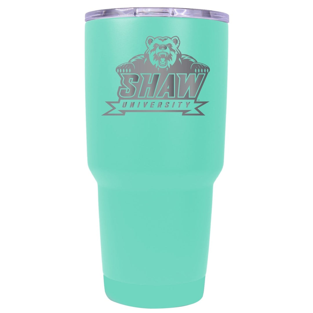 Shaw University Bears 24 oz Laser Engraved Stainless Steel Insulated Tumbler - Choose Your Color. Image 1