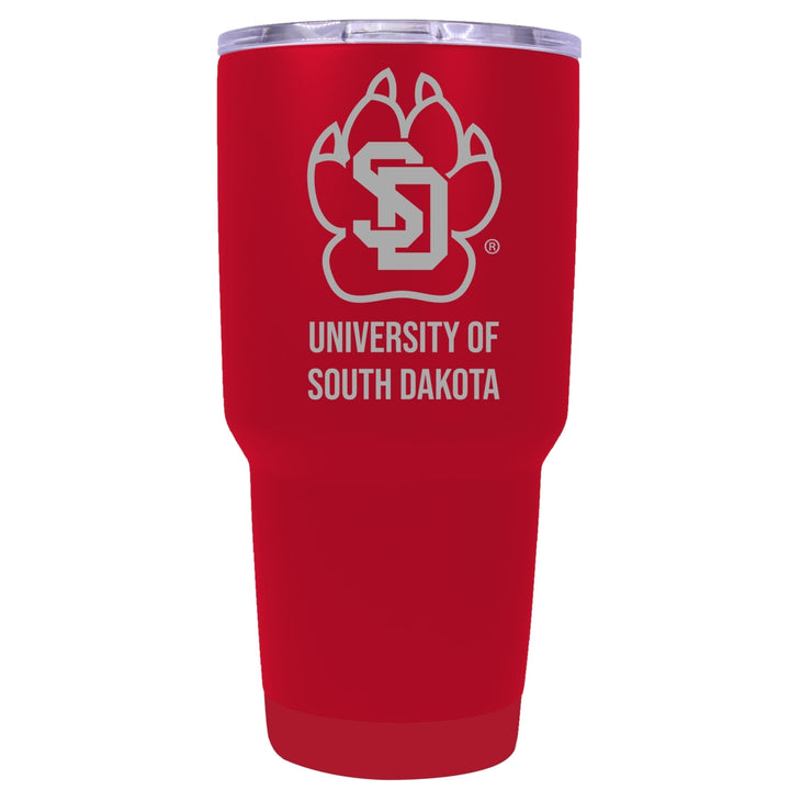 South Dakota Coyotes 24 oz Laser Engraved Stainless Steel Insulated Tumbler - Choose Your Color. Image 1
