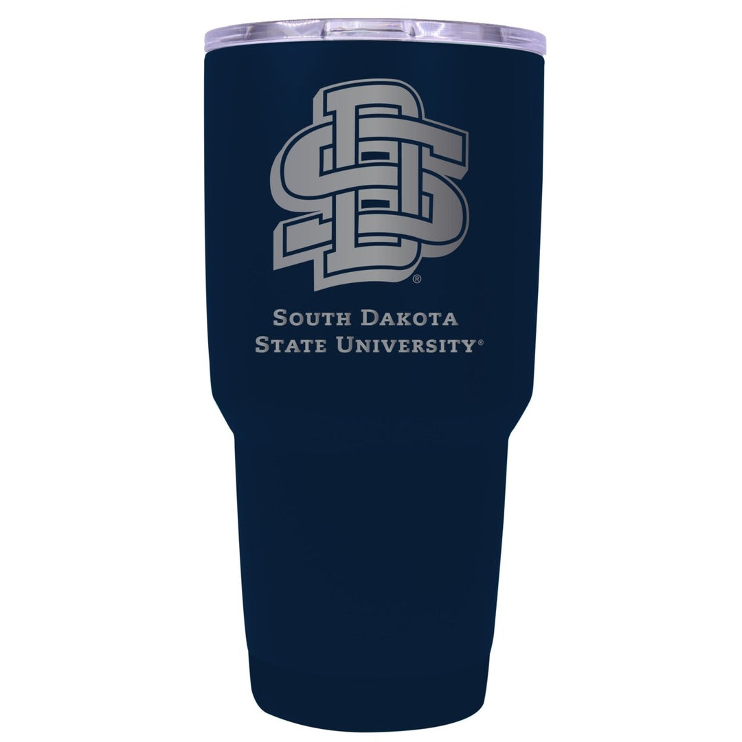 South Dakota State Jackrabbits 24 oz Laser Engraved Stainless Steel Insulated Tumbler - Choose Your Color. Image 1