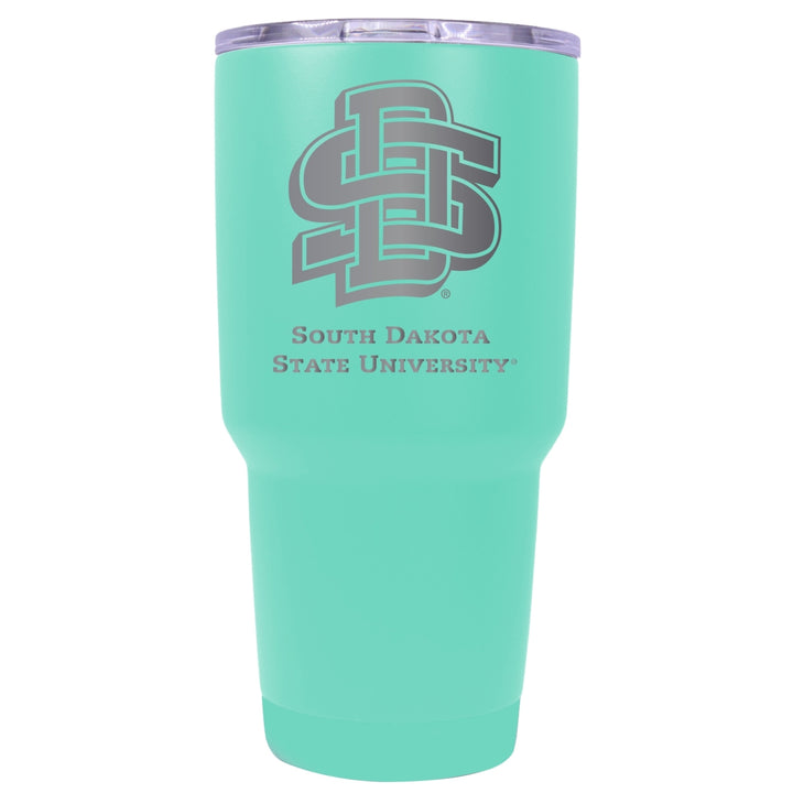 South Dakota State Jackrabbits 24 oz Laser Engraved Stainless Steel Insulated Tumbler - Choose Your Color. Image 3