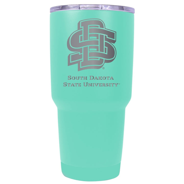 South Dakota State Jackrabbits 24 oz Laser Engraved Stainless Steel Insulated Tumbler - Choose Your Color. Image 1