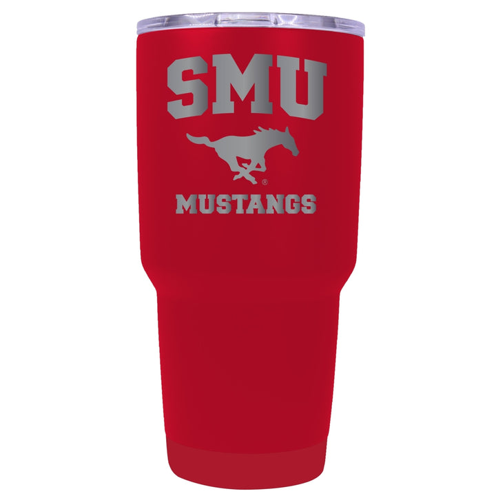 Southern Methodist University 24 oz Laser Engraved Stainless Steel Insulated Tumbler - Choose Your Color. Image 3