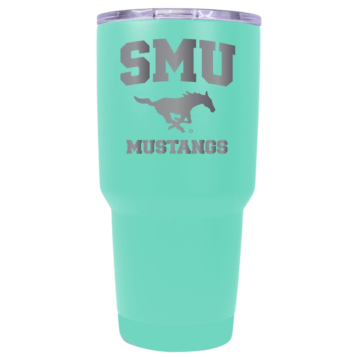 Southern Methodist University 24 oz Laser Engraved Stainless Steel Insulated Tumbler - Choose Your Color. Image 4