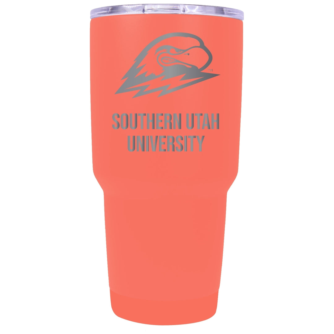 Southern Utah University 24 oz Laser Engraved Stainless Steel Insulated Tumbler - Choose Your Color. Image 1