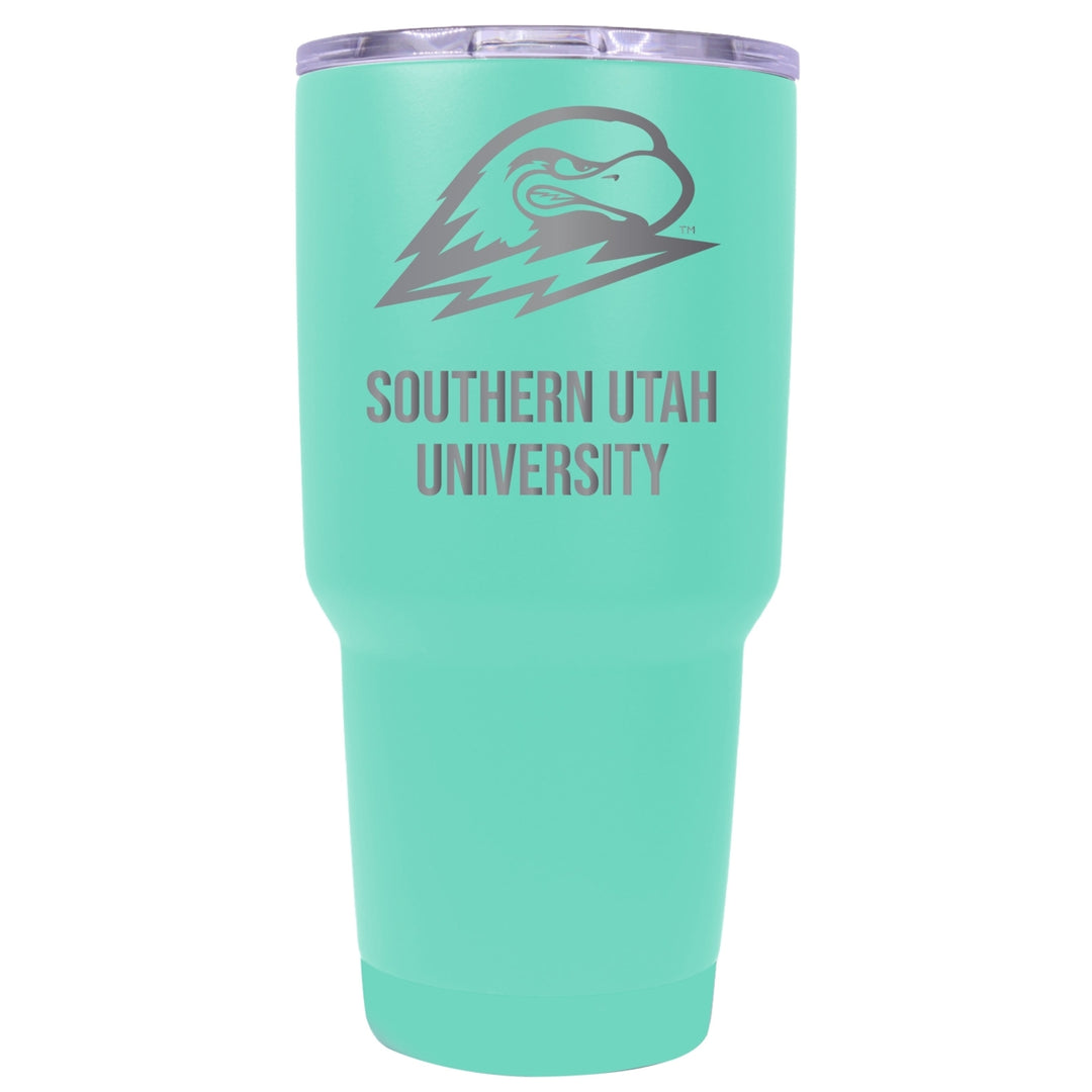 Southern Utah University 24 oz Laser Engraved Stainless Steel Insulated Tumbler - Choose Your Color. Image 3