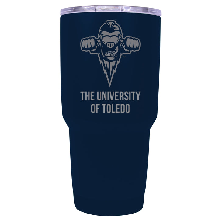 Toledo Rockets 24 oz Laser Engraved Stainless Steel Insulated Tumbler - Choose Your Color. Image 2