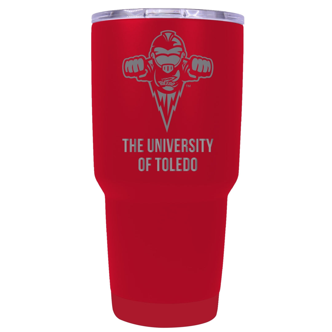 Toledo Rockets 24 oz Laser Engraved Stainless Steel Insulated Tumbler - Choose Your Color. Image 3