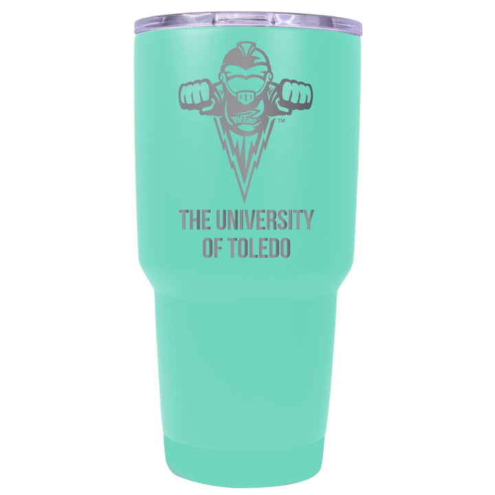 Toledo Rockets 24 oz Laser Engraved Stainless Steel Insulated Tumbler - Choose Your Color. Image 4