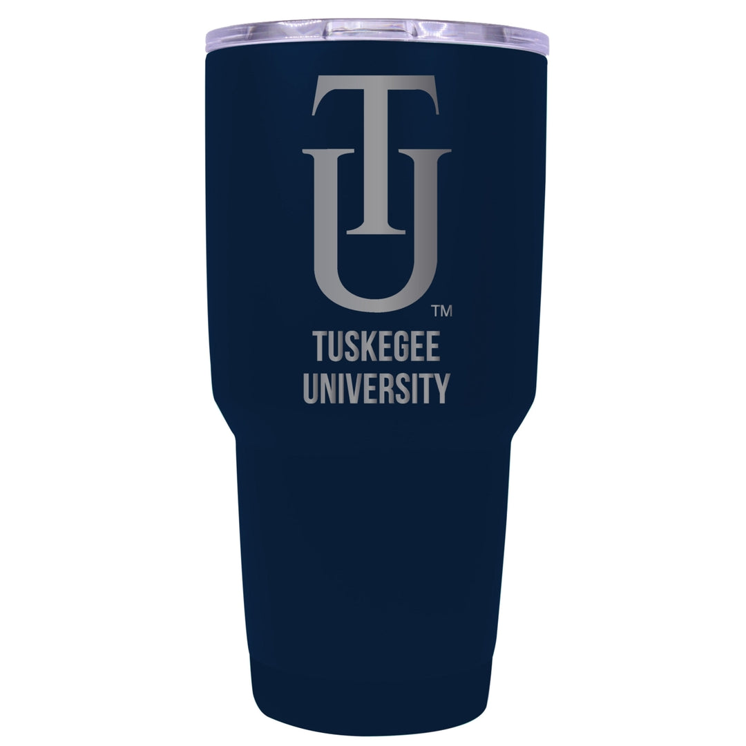 Tuskegee University 24 oz Laser Engraved Stainless Steel Insulated Tumbler - Choose Your Color. Image 1