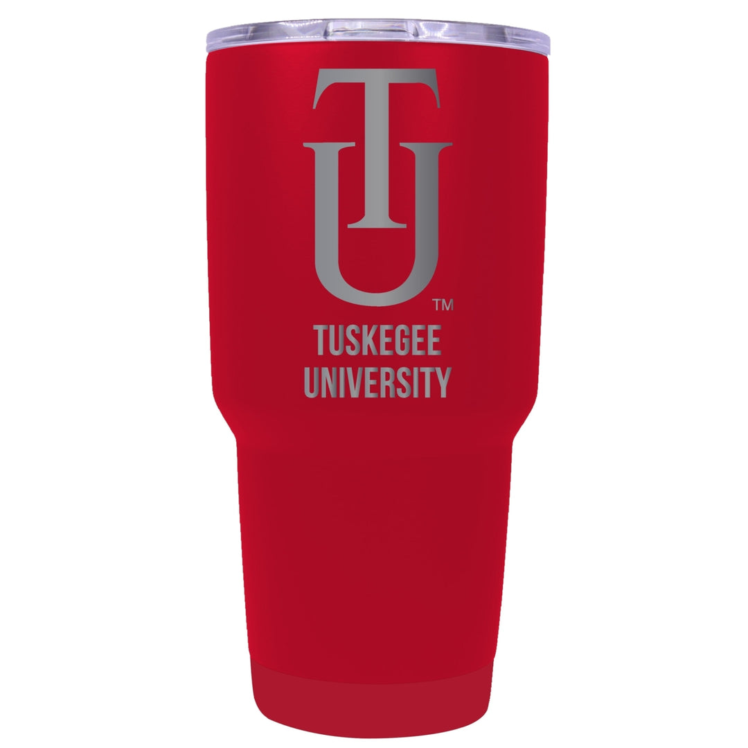 Tuskegee University 24 oz Laser Engraved Stainless Steel Insulated Tumbler - Choose Your Color. Image 3