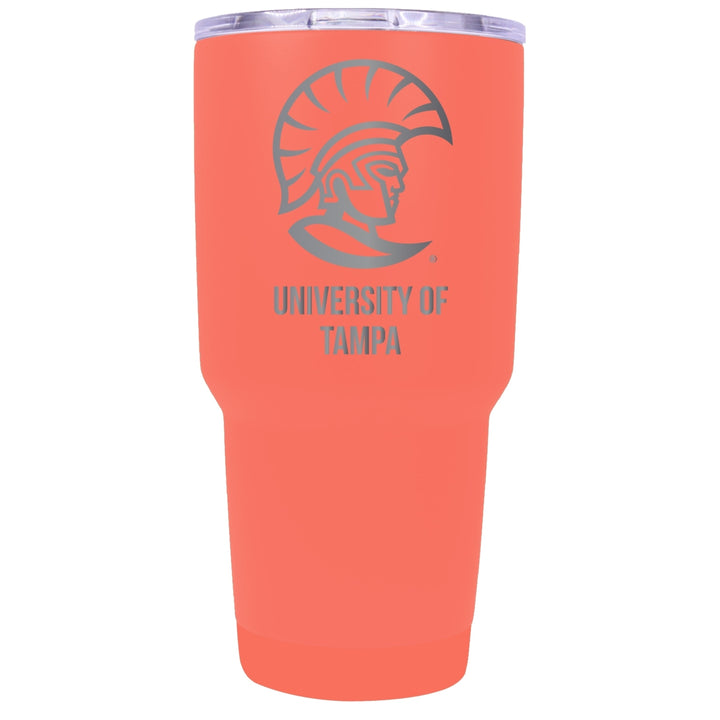 University of Tampa Spartans 24 oz Laser Engraved Stainless Steel Insulated Tumbler - Choose Your Color. Image 1