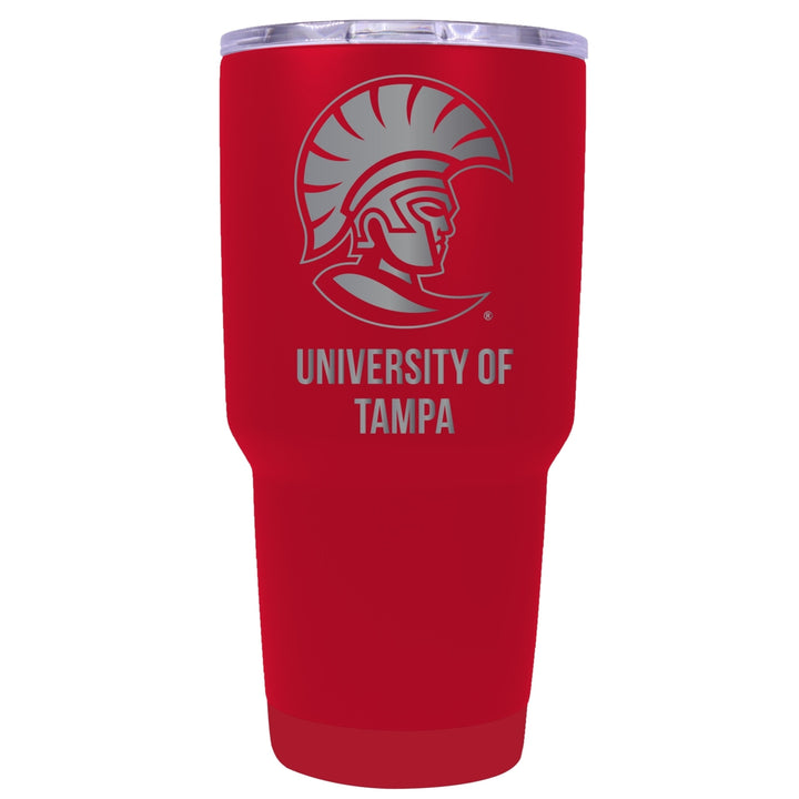 University of Tampa Spartans 24 oz Laser Engraved Stainless Steel Insulated Tumbler - Choose Your Color. Image 3