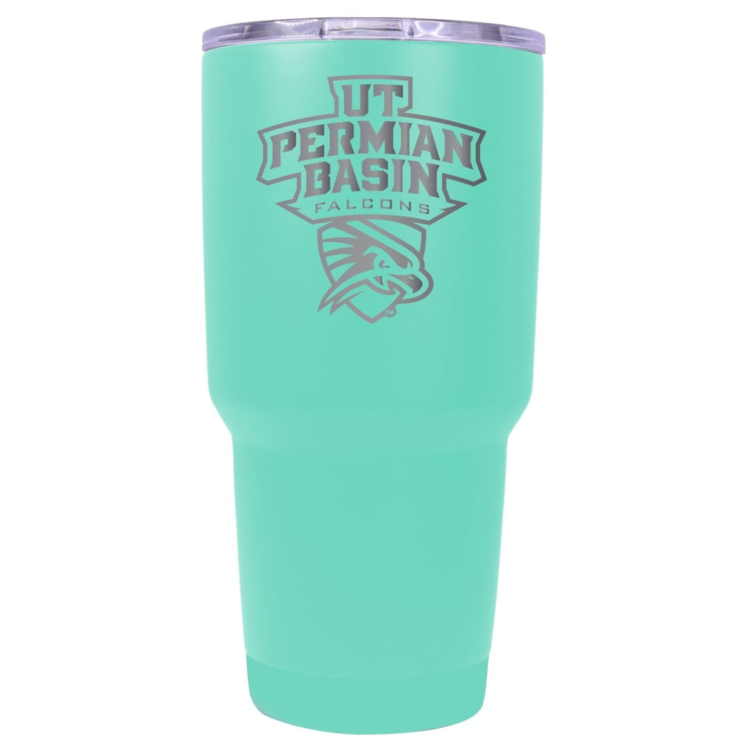 University of Texas of the Permian Basin 24 oz Laser Engraved Stainless Steel Insulated Tumbler - Choose Your Color. Image 3