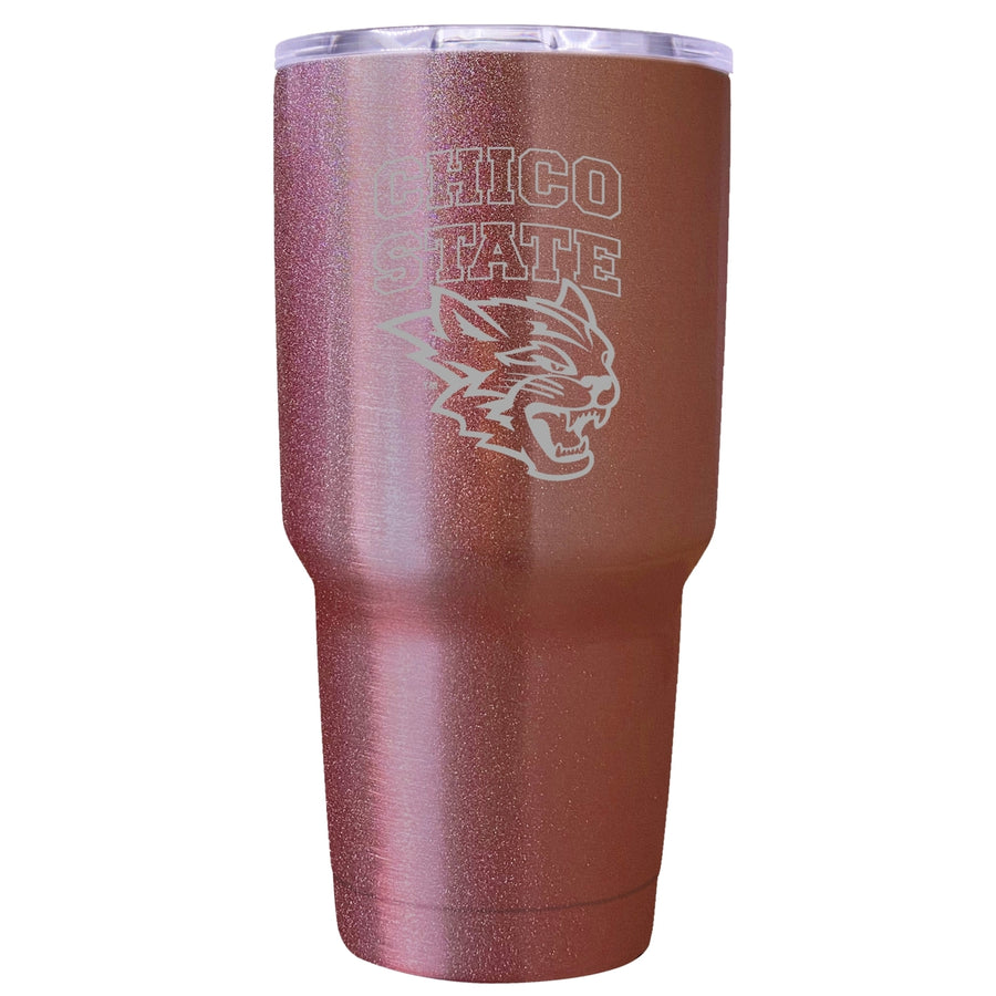 California State University, Chico 24 oz Insulated Tumbler Etched - Rose Gold Image 1