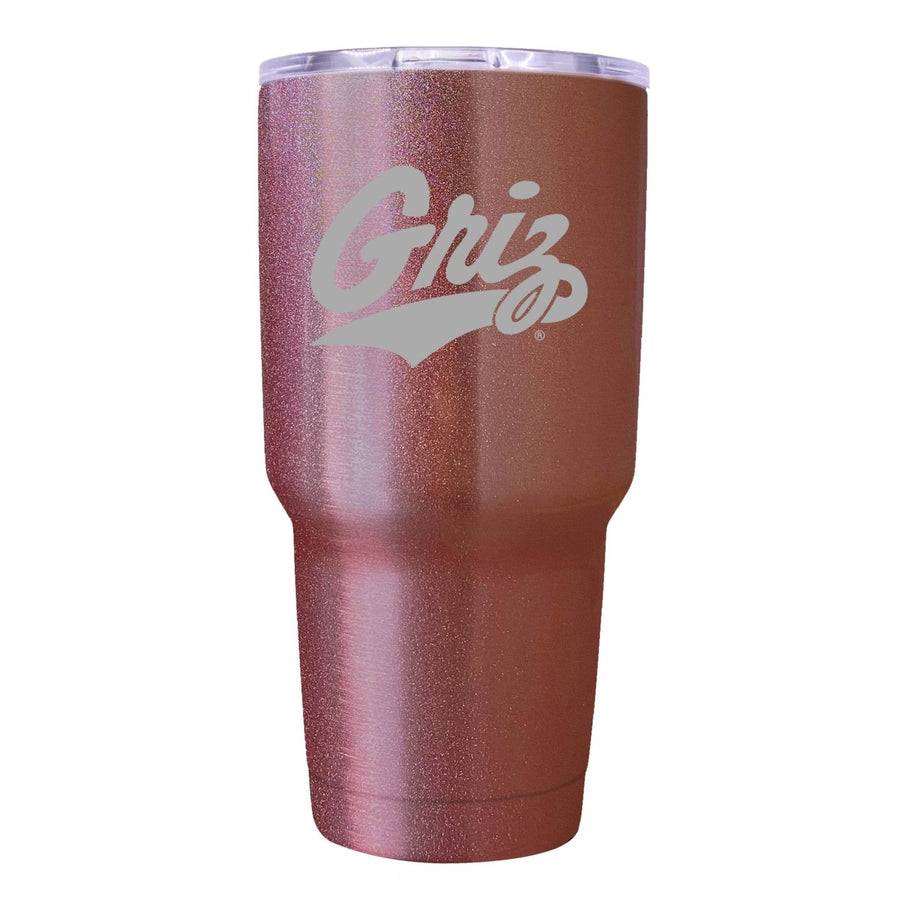 Montana University Premium Laser Engraved Tumbler - 24oz Stainless Steel Insulated Mug Rose Gold Image 1