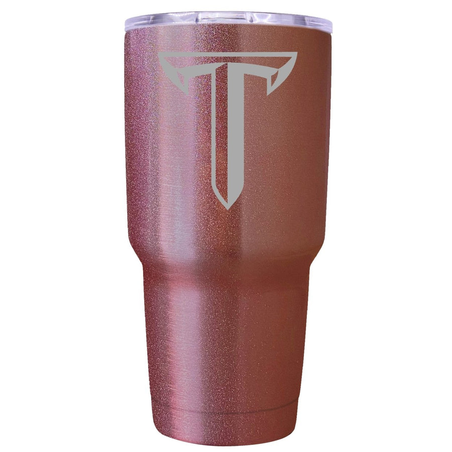 Troy University Premium Laser Engraved Tumbler - 24oz Stainless Steel Insulated Mug Rose Gold Image 1