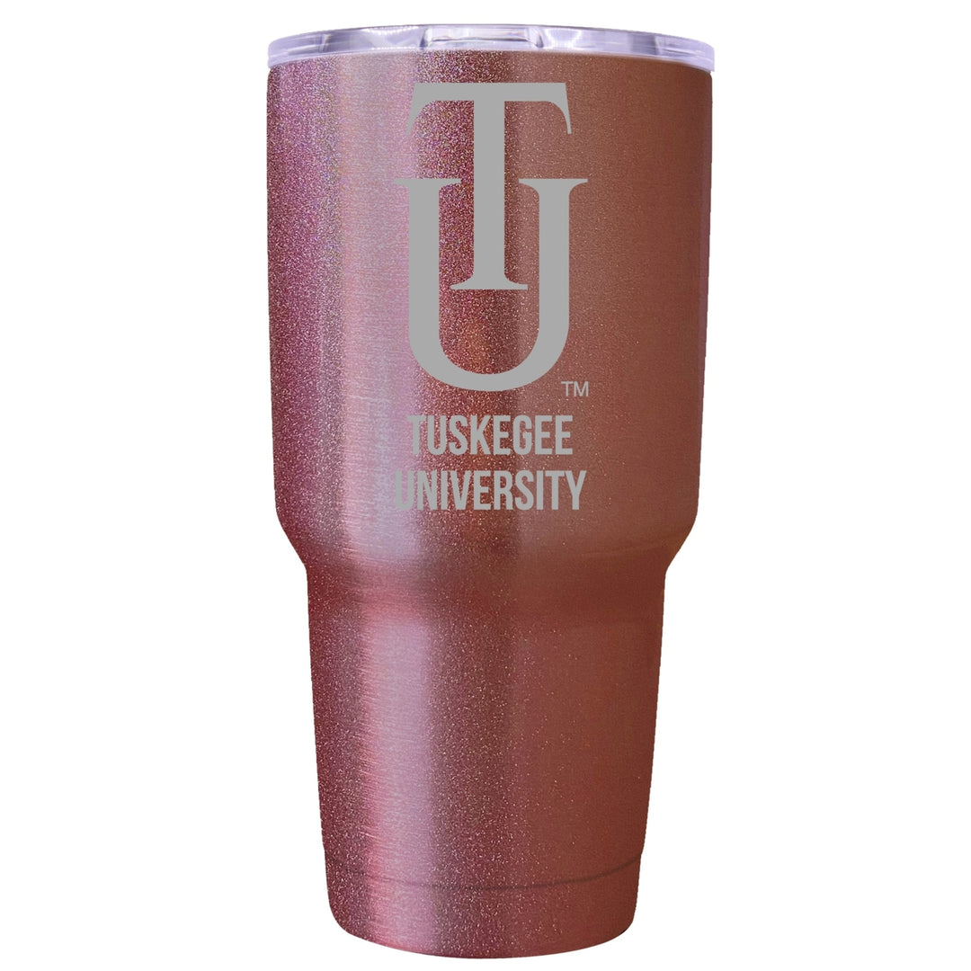 Tuskegee University Premium Laser Engraved Tumbler - 24oz Stainless Steel Insulated Mug Rose Gold Image 1