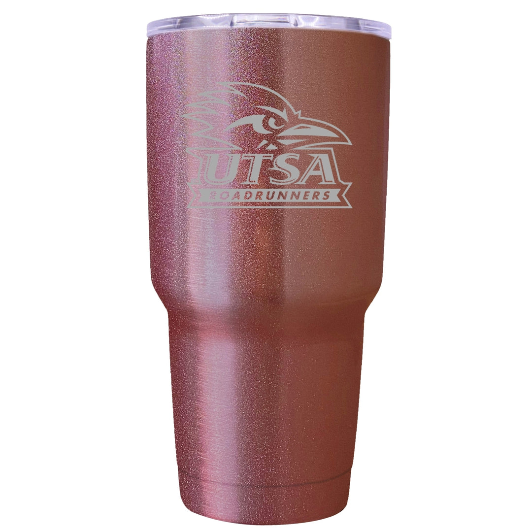 UTSA Road Runners Premium Laser Engraved Tumbler - 24oz Stainless Steel Insulated Mug Rose Gold Image 1