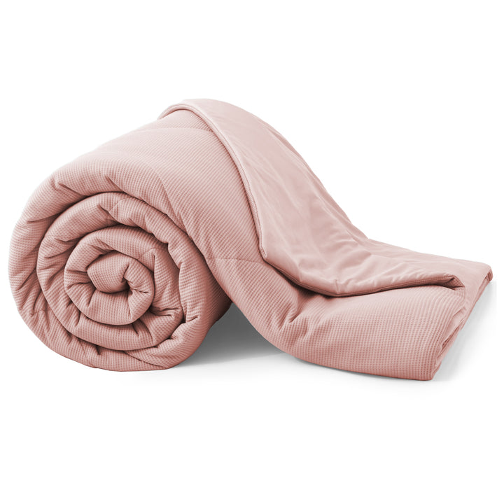 Oversize Blanket, 90" x 90" Queen Size Soft Washable Double Sided Blanket for All Season, Pink Image 3