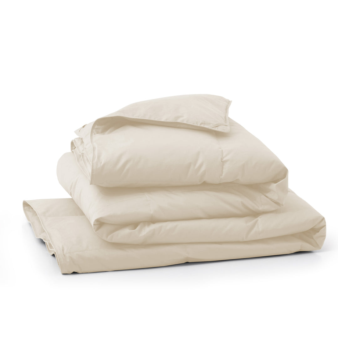 All Season Organic Cotton Comforter Filled with Down and Feather Fiber Queen Size Image 3